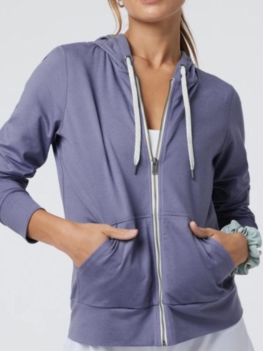 Vuori Halo Performance Hoodie 2.0 Jacket Cosmic Heather Purple Full Zip NEW